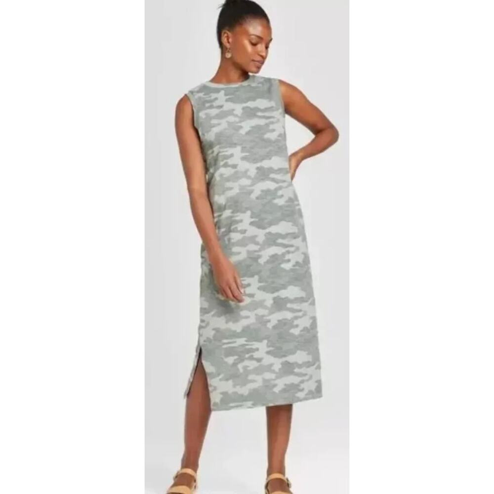 Universal Thread Cotton Knit T Shirt Tank Camo Dress Size Small